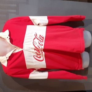Vintage Coca-Cola Rugby V-neck shirt Medium
